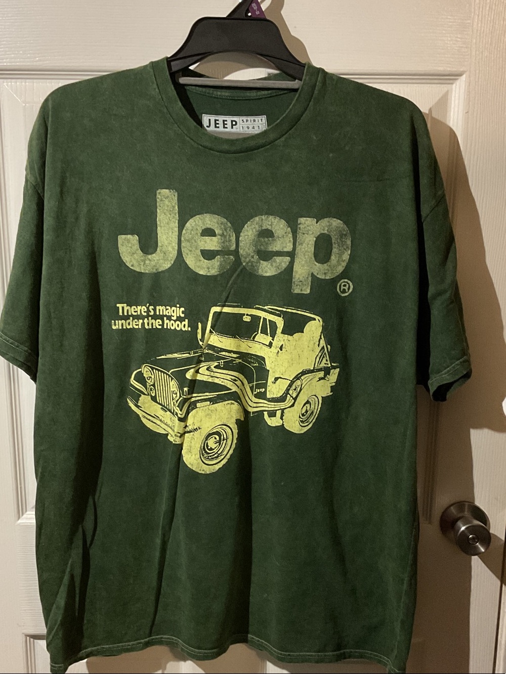 Jeep Dark Green Tee with Yellow Graphic